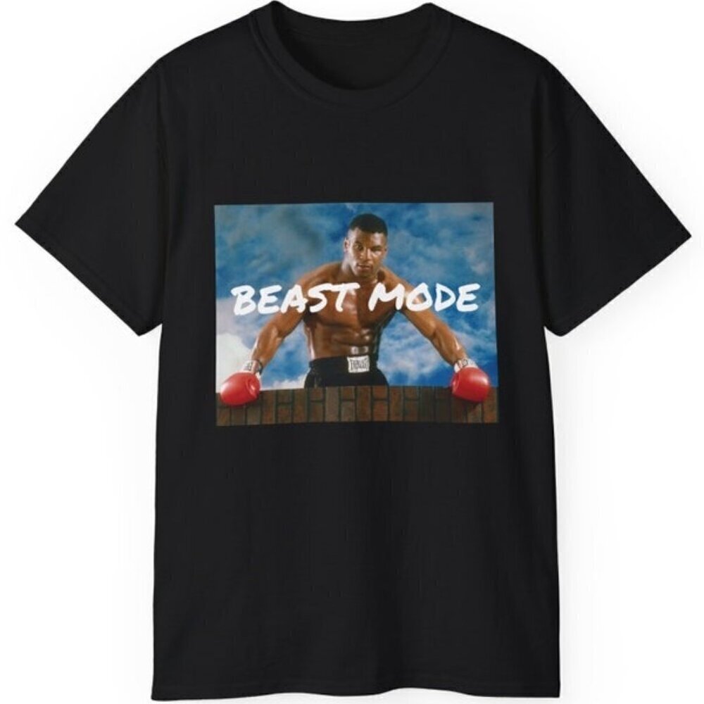 Beast Mode Mike Tyson World Champion Retro Boxing Graphic T-Shirt